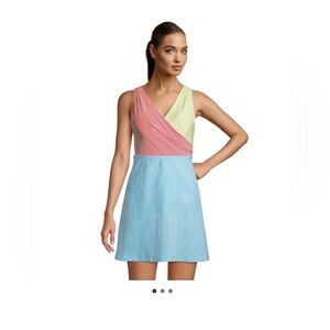 Lands end tummy control surplice swim dress